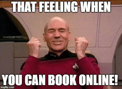 Captain Picard is a big fan of online bookings